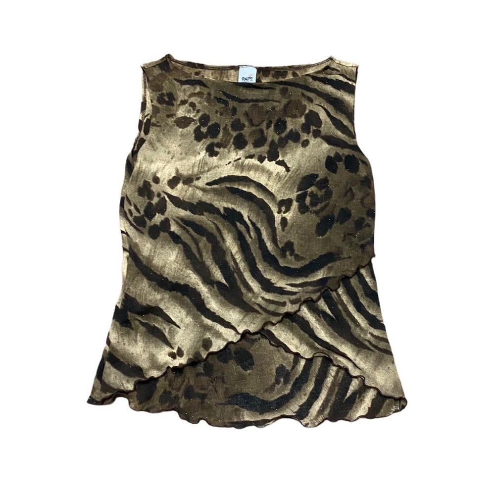 Vintage Poetry Animal Print Sparkly Top